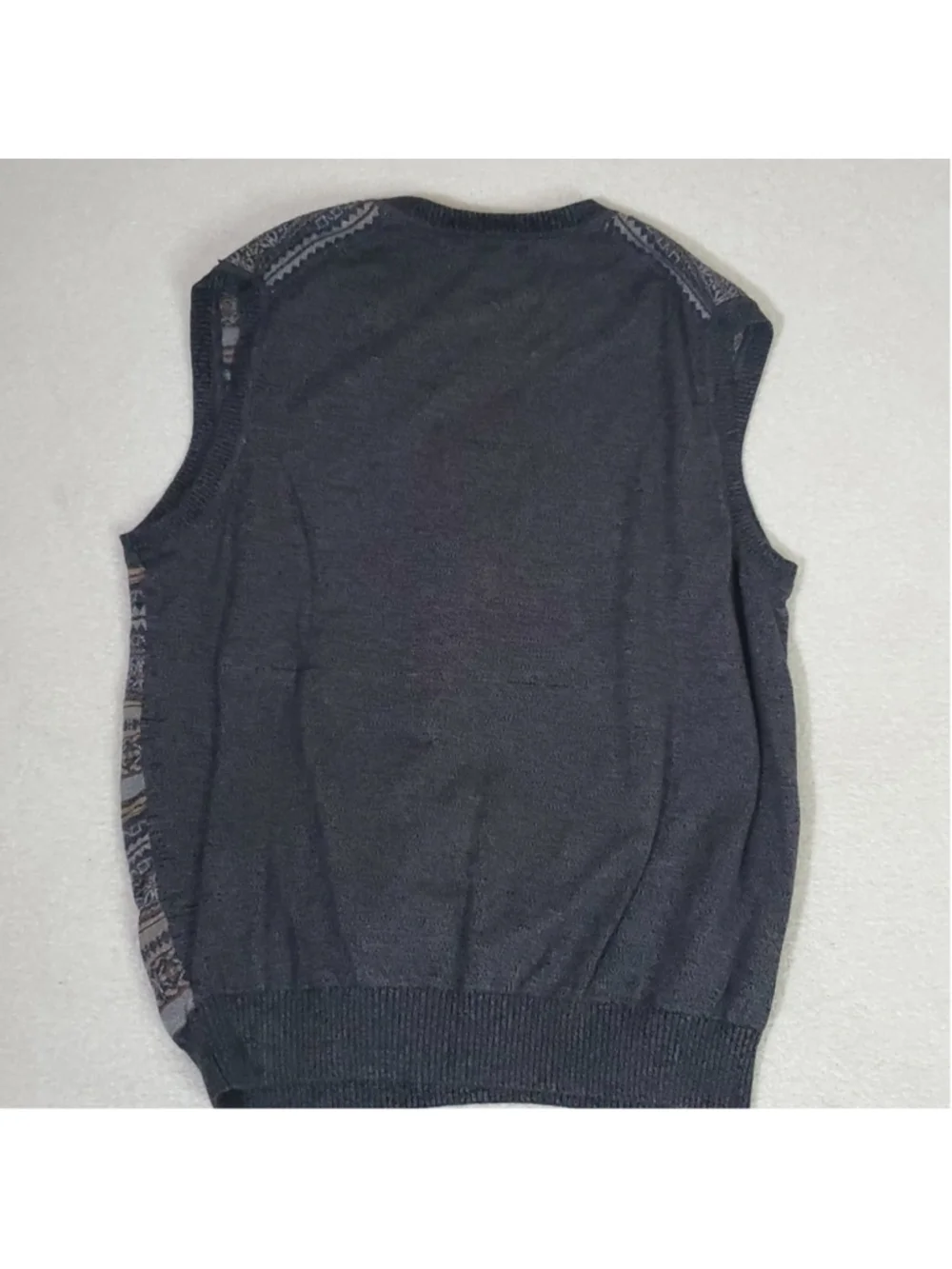 Joseph Abboud JOE Gray Sweater Vest XL Designed 100% Cotton Men's